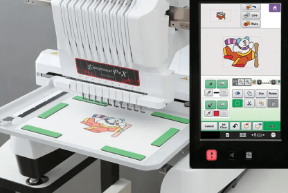 Frame scan for embroidery machine